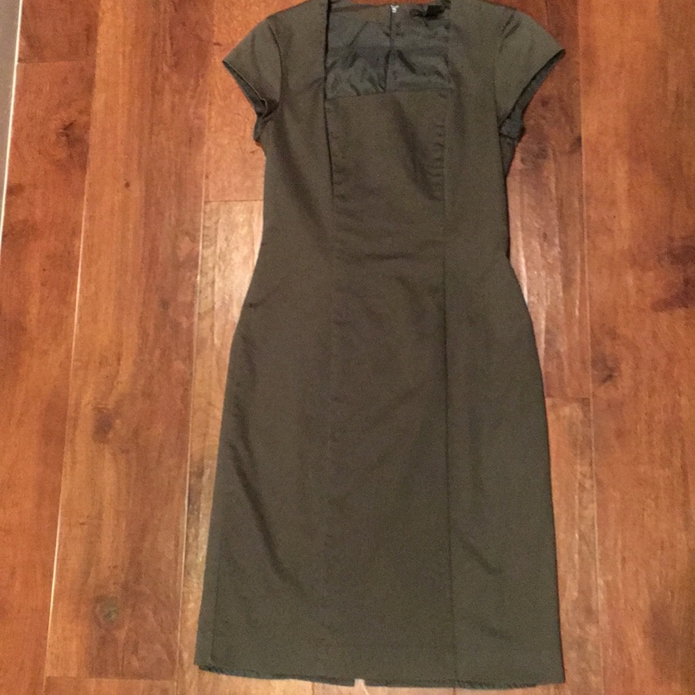 H&M olive drab sheath dress